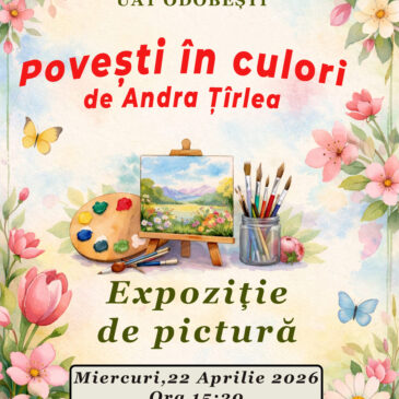 Prima expoziție personală a tinerei artiste Andra Țîrlea, găzduită de Biblioteca Orășenească „Ana Georgescu”